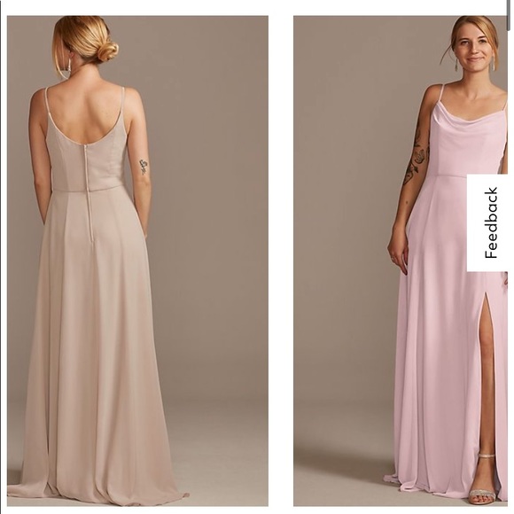 David’s Bridal Cowl Neck Bridesmaids Dress / size 0 - Picture 4 of 7